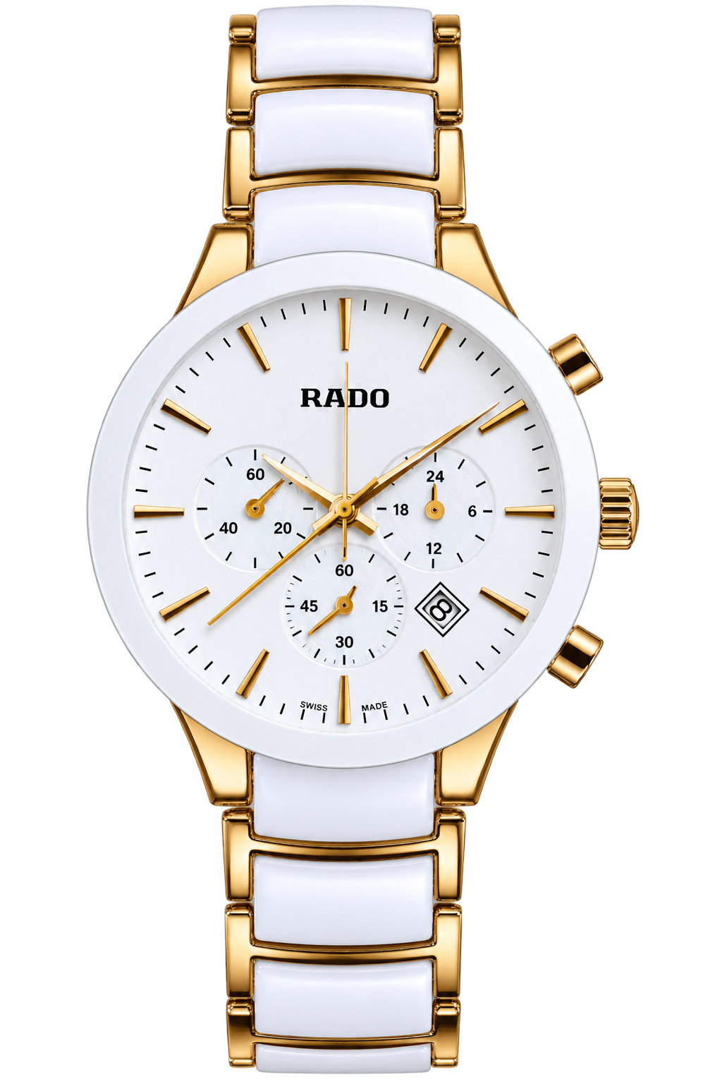 White & Gold Chronograph Watch for Men