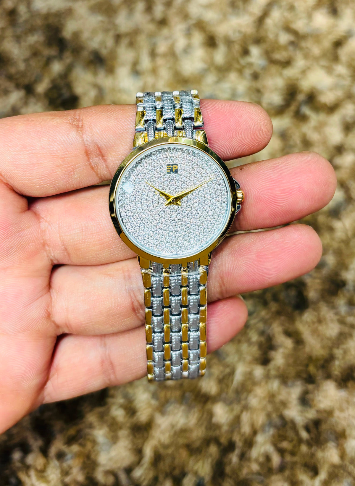 Men's Two-Tone Gold & Silver Luxury Watch