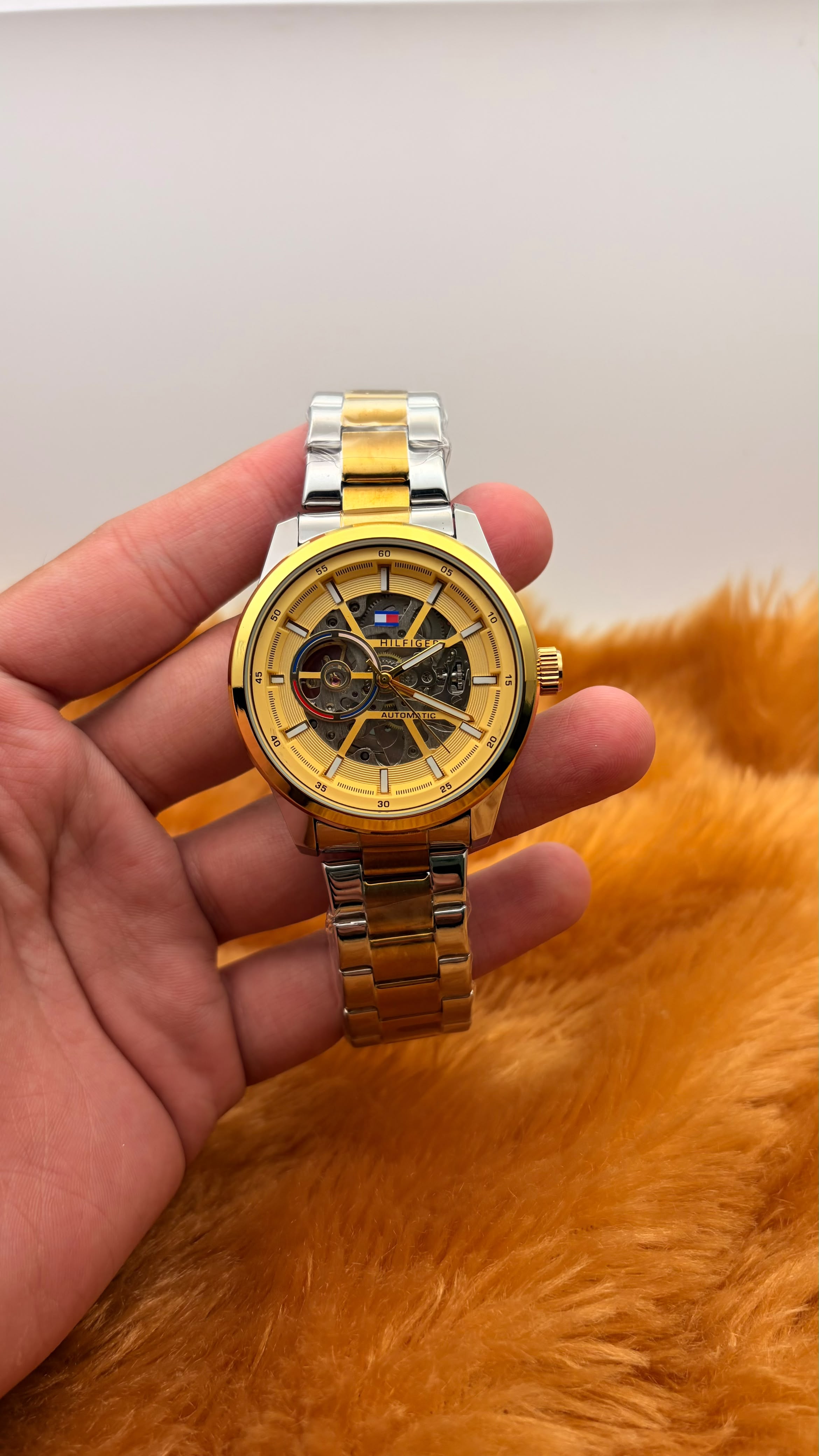 Men’s Gold & Silver Automatic Style Watch