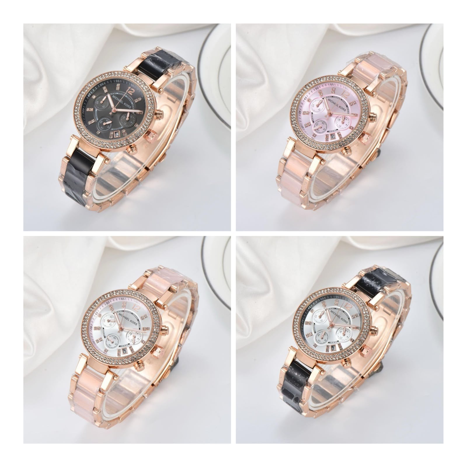 Luxury Rose Gold Women's Fashion Watch with Crystal Dial