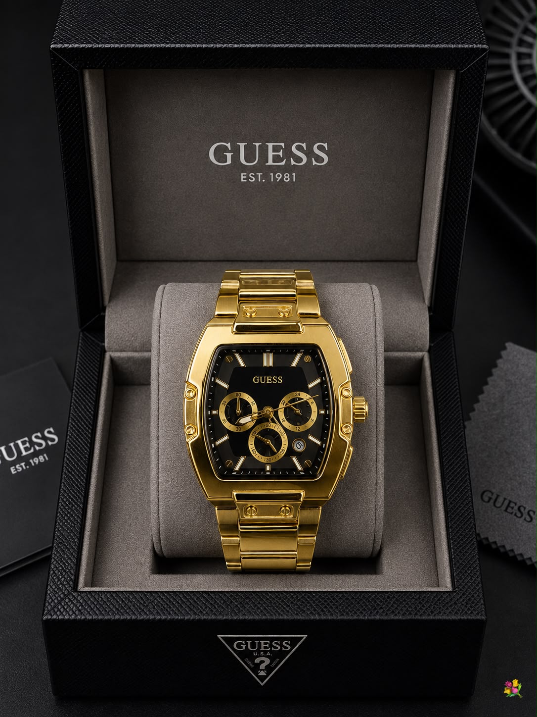 Luxury Gold Blue Dial Chronograph Watch for Men
