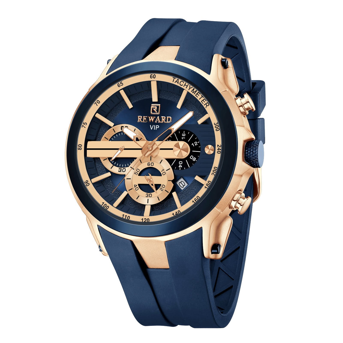 Men’s Black & Rose Gold Chronograph Watch