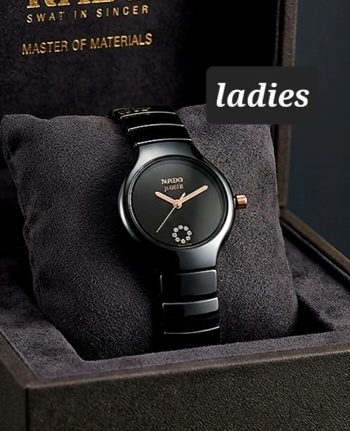 Premium Black Ceramic Couple Watch Set