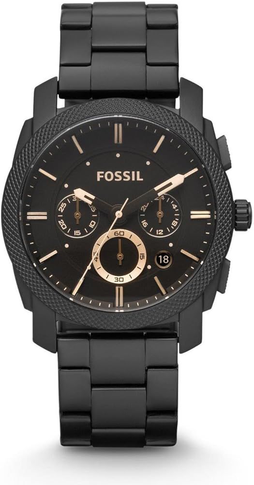 Fossil Men’s Black Chronograph-Style Watch