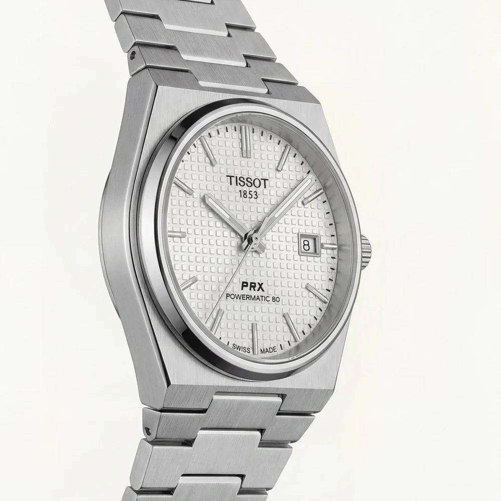 White Dial Stainless Steel Watch for Men