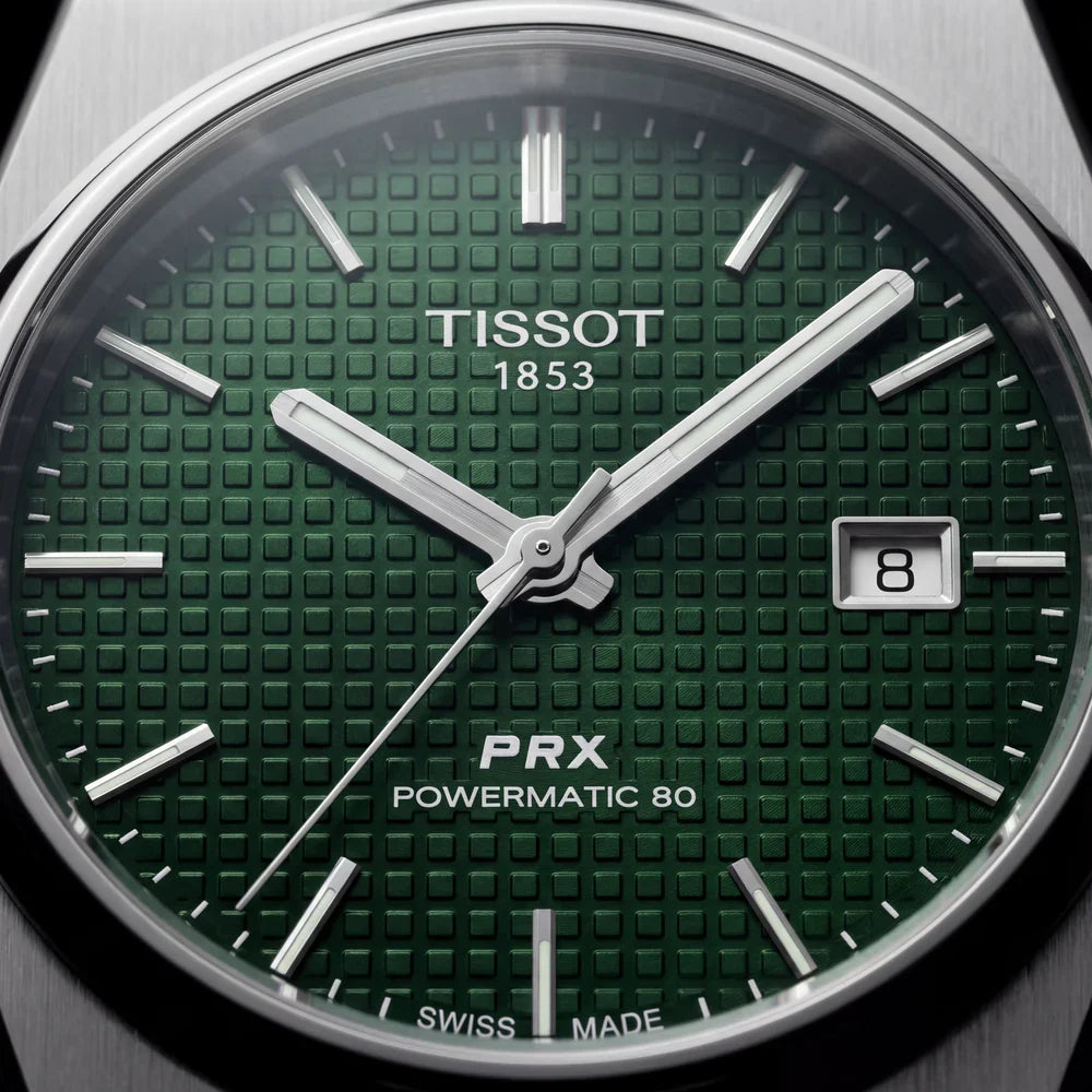 Green Dial Stainless Steel Watch for Men