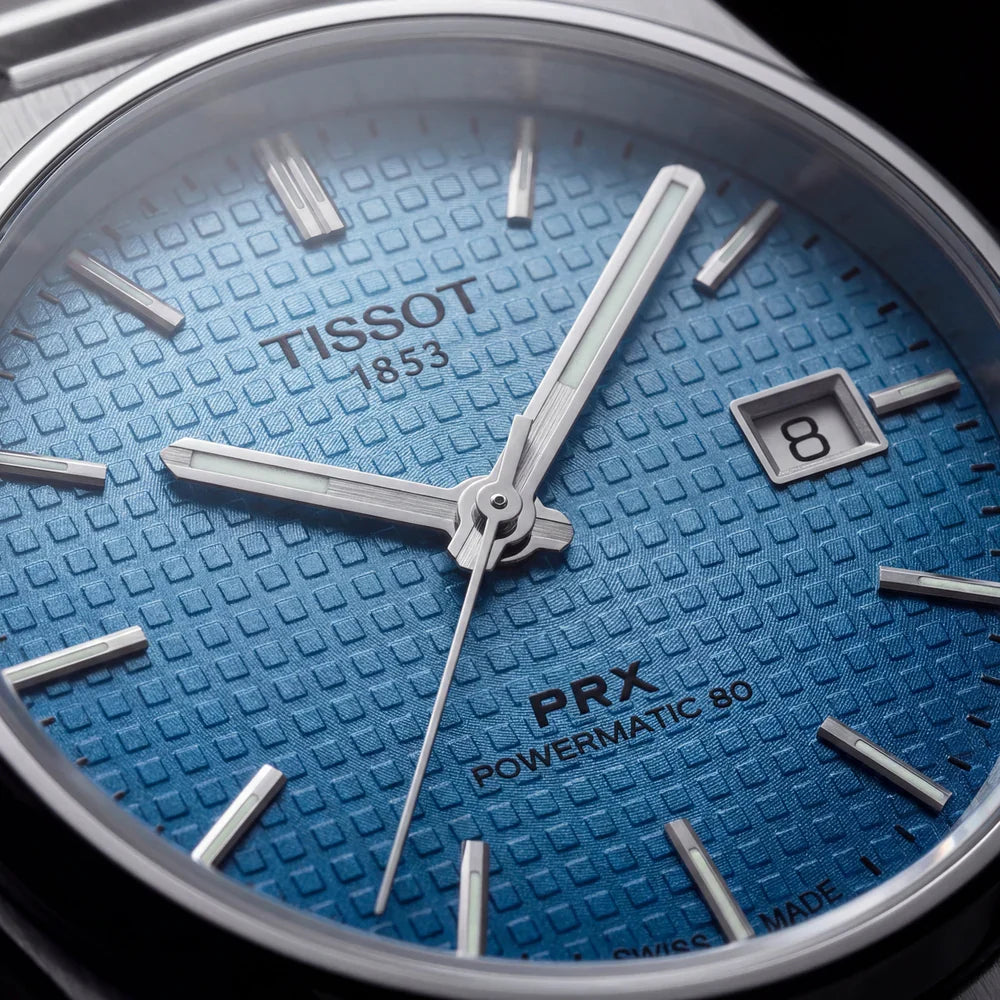 Blue Dial Stainless Steel Watch for Men