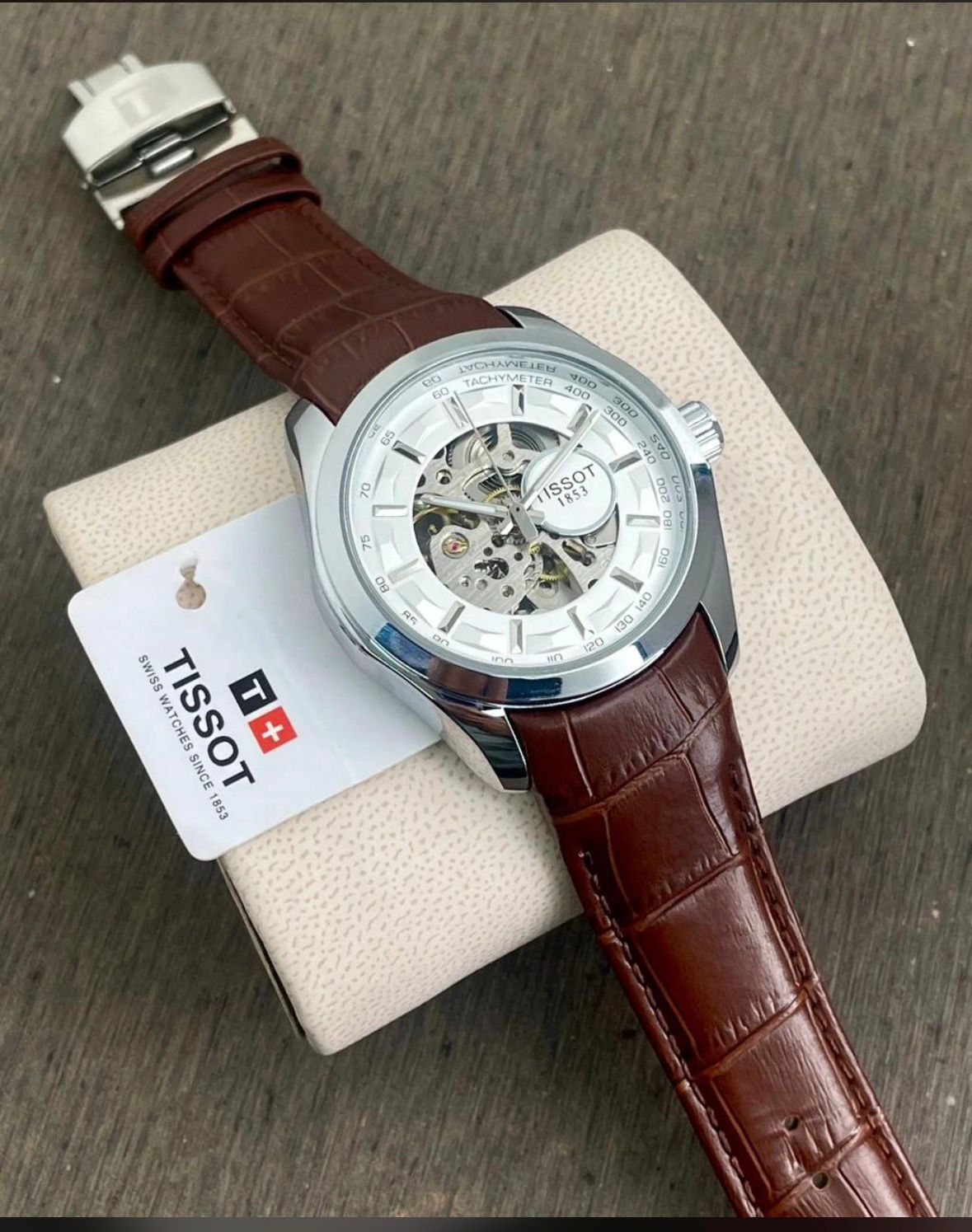 TISSOT 1853 AUTO DEIL LEATHER BELT