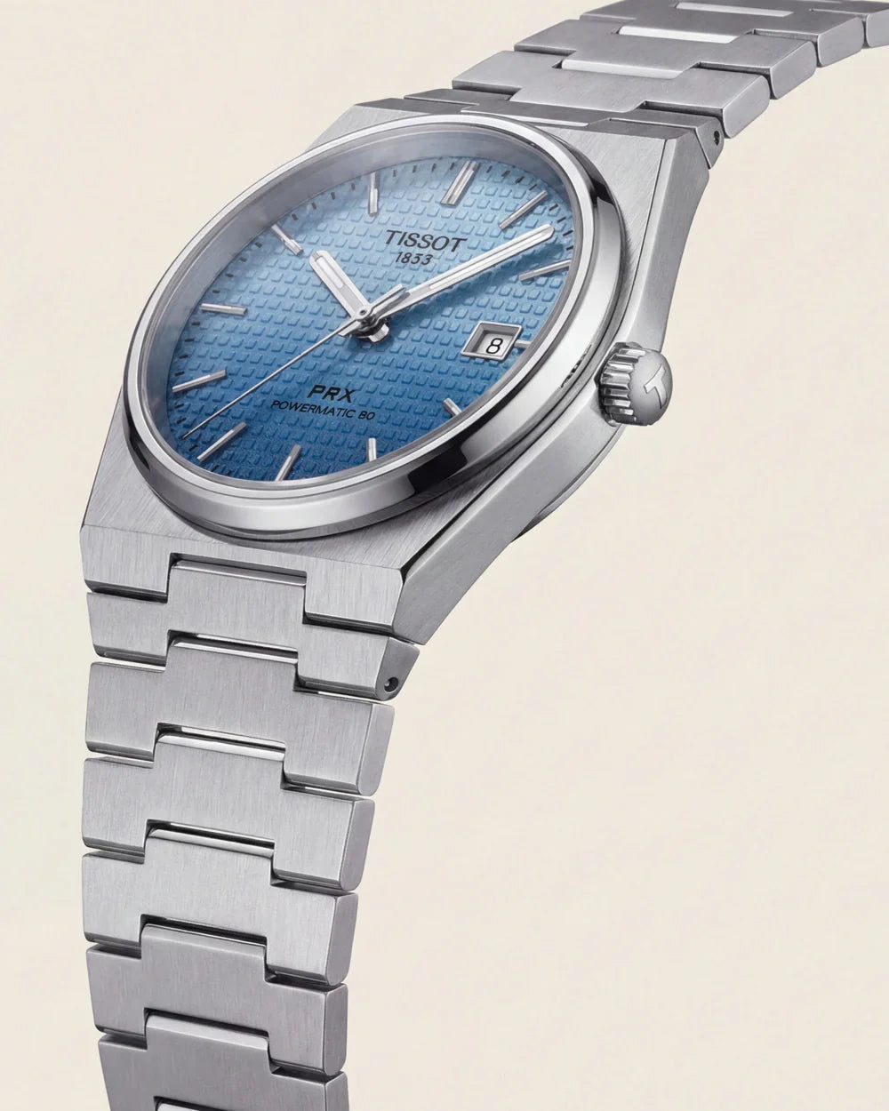 Blue Dial Stainless Steel Watch for Men