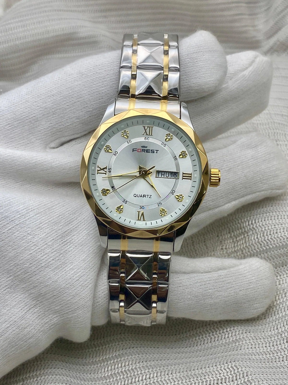FOREST Two-Tone Gold Silver Quartz Watch