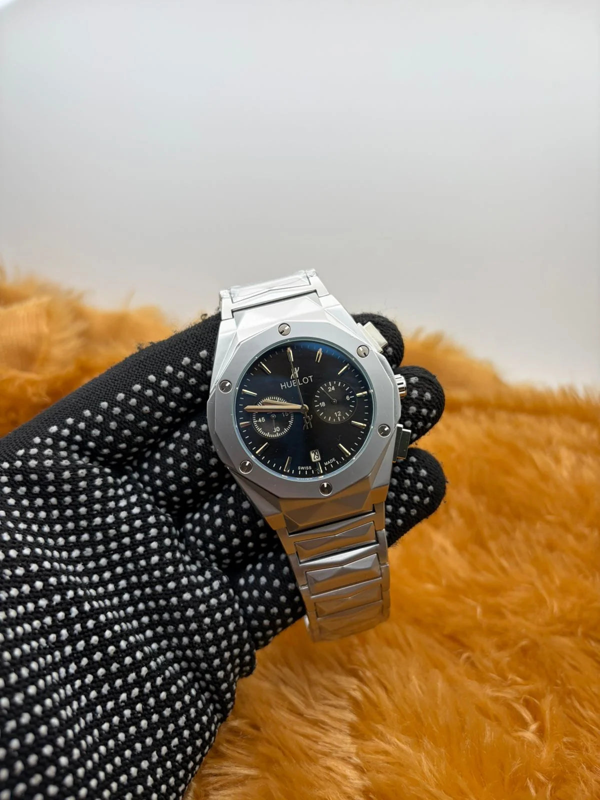 Luxury Silver Chronograph Men's Watch