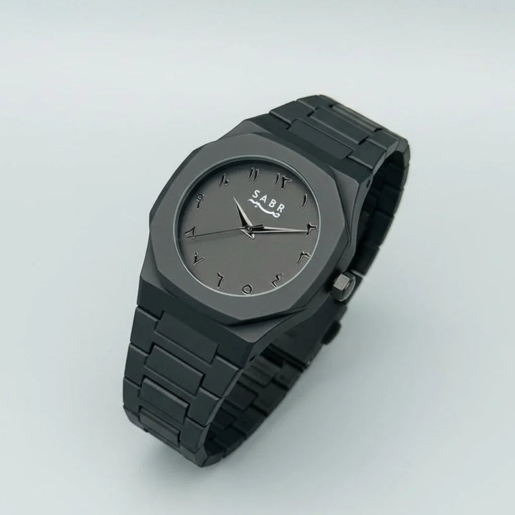 SABR Black Arabic Dial Watch for Men