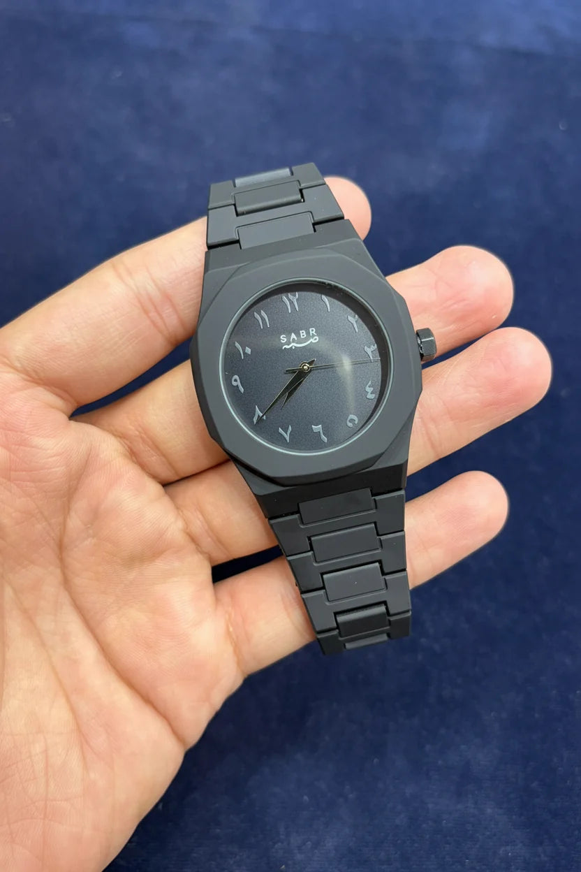 SABR Black Arabic Dial Watch for Men