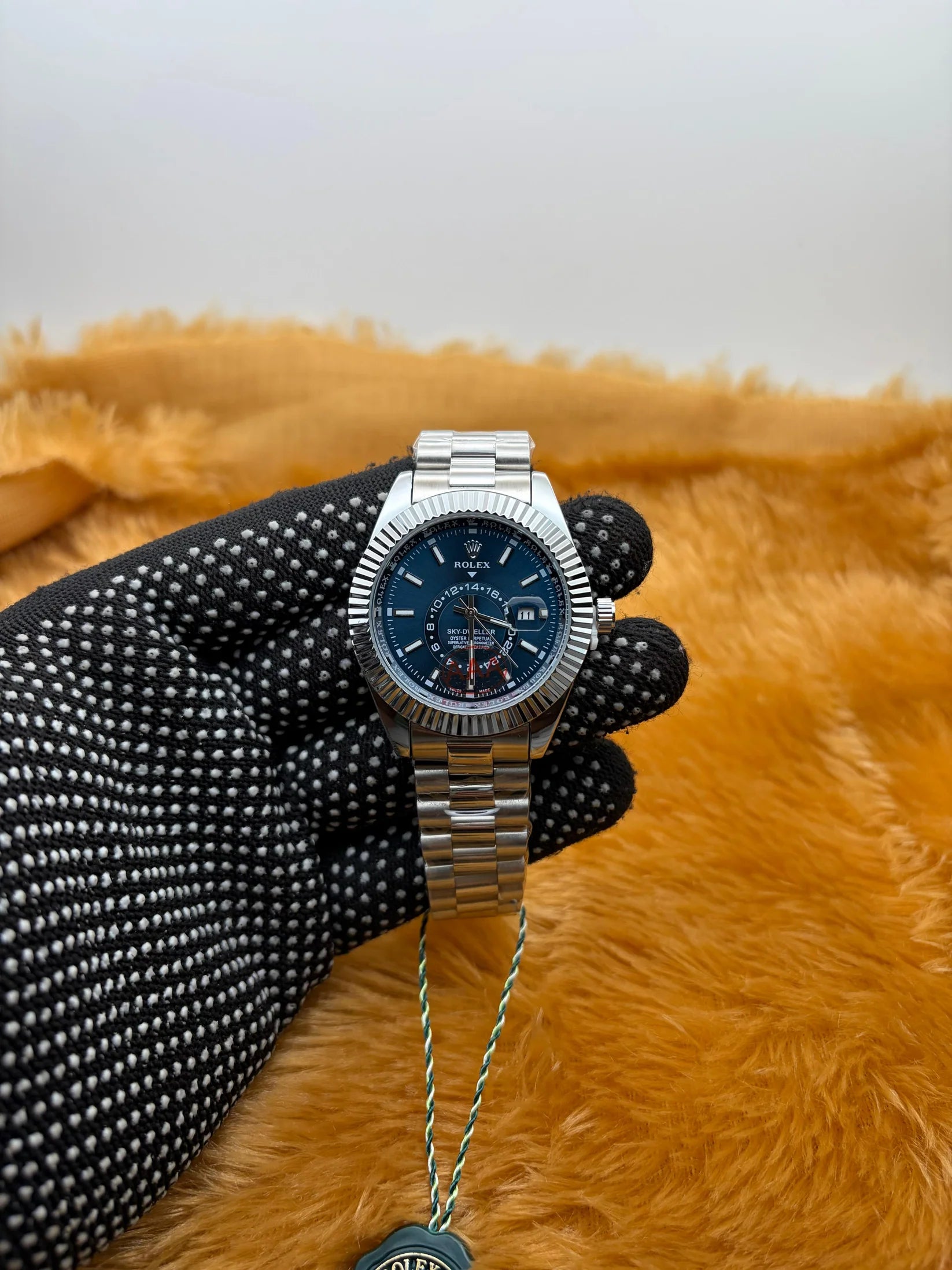 Luxury Blue Dial Silver Watch for Men