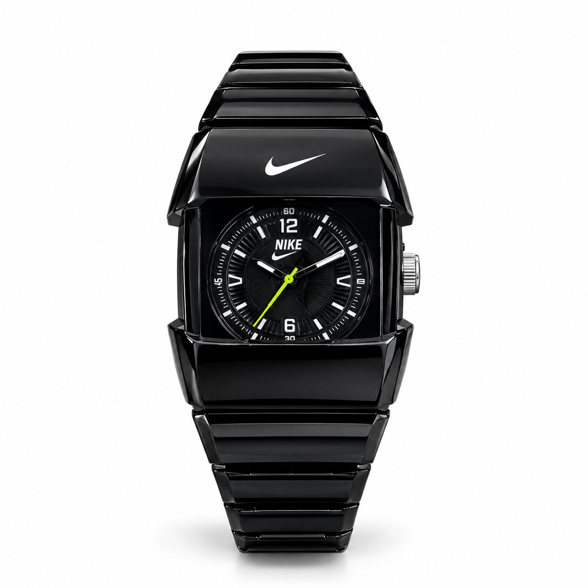 Premium Full Black Metal Bracelet & Sporty Dial