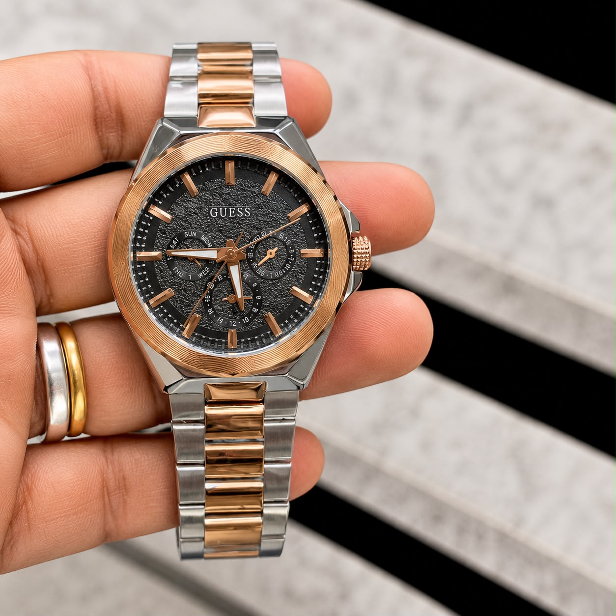Luxury Gold Tone Chronograph Watch for Men