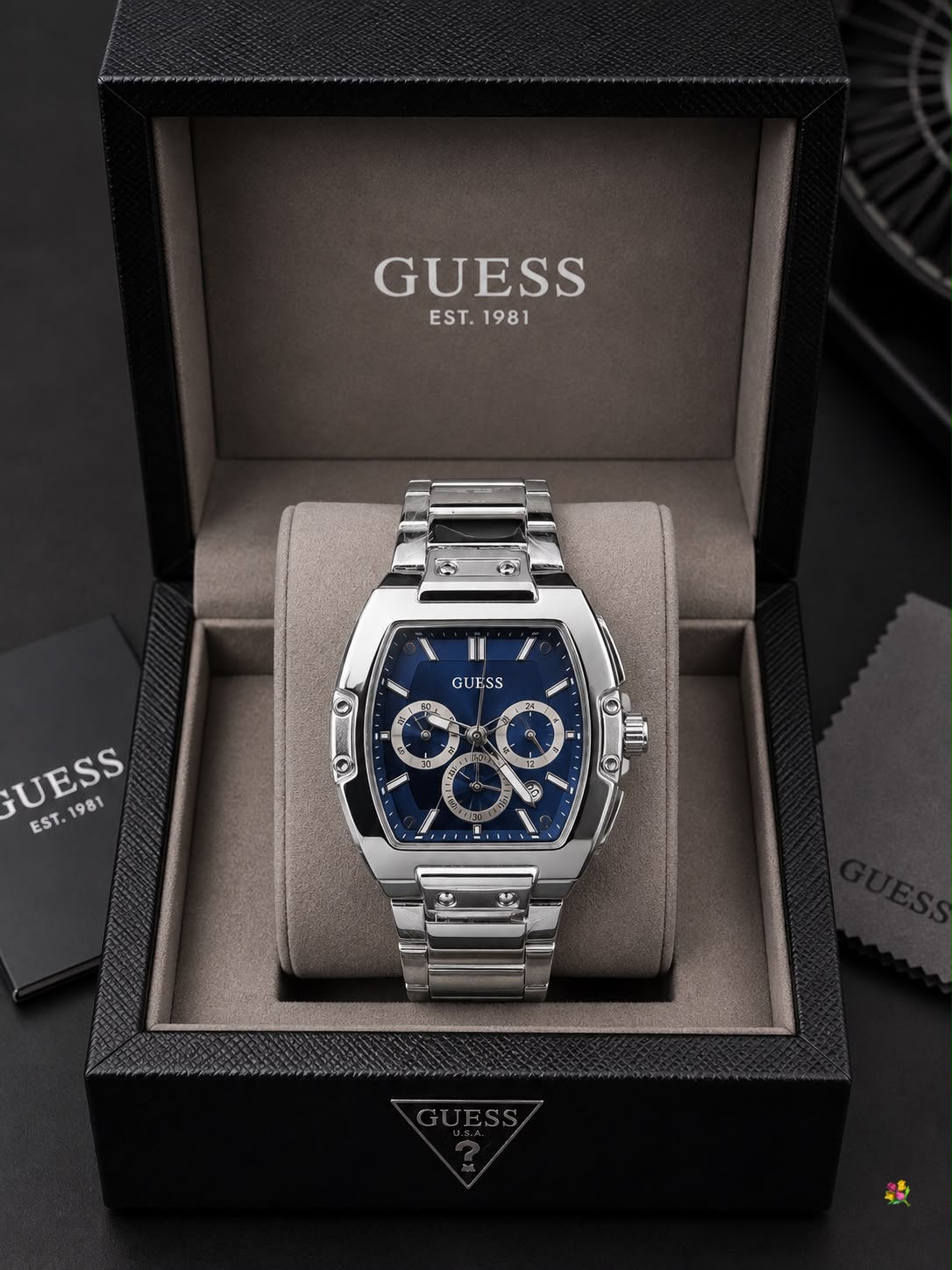 Luxury Gold Blue Dial Chronograph Watch for Men