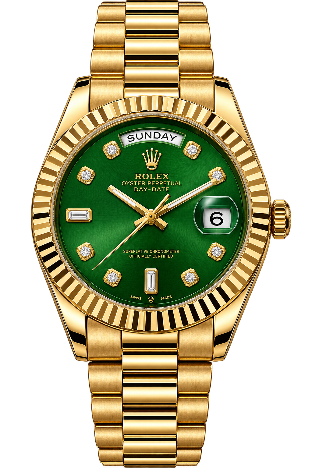 Gold Green Dial Men’s Watch