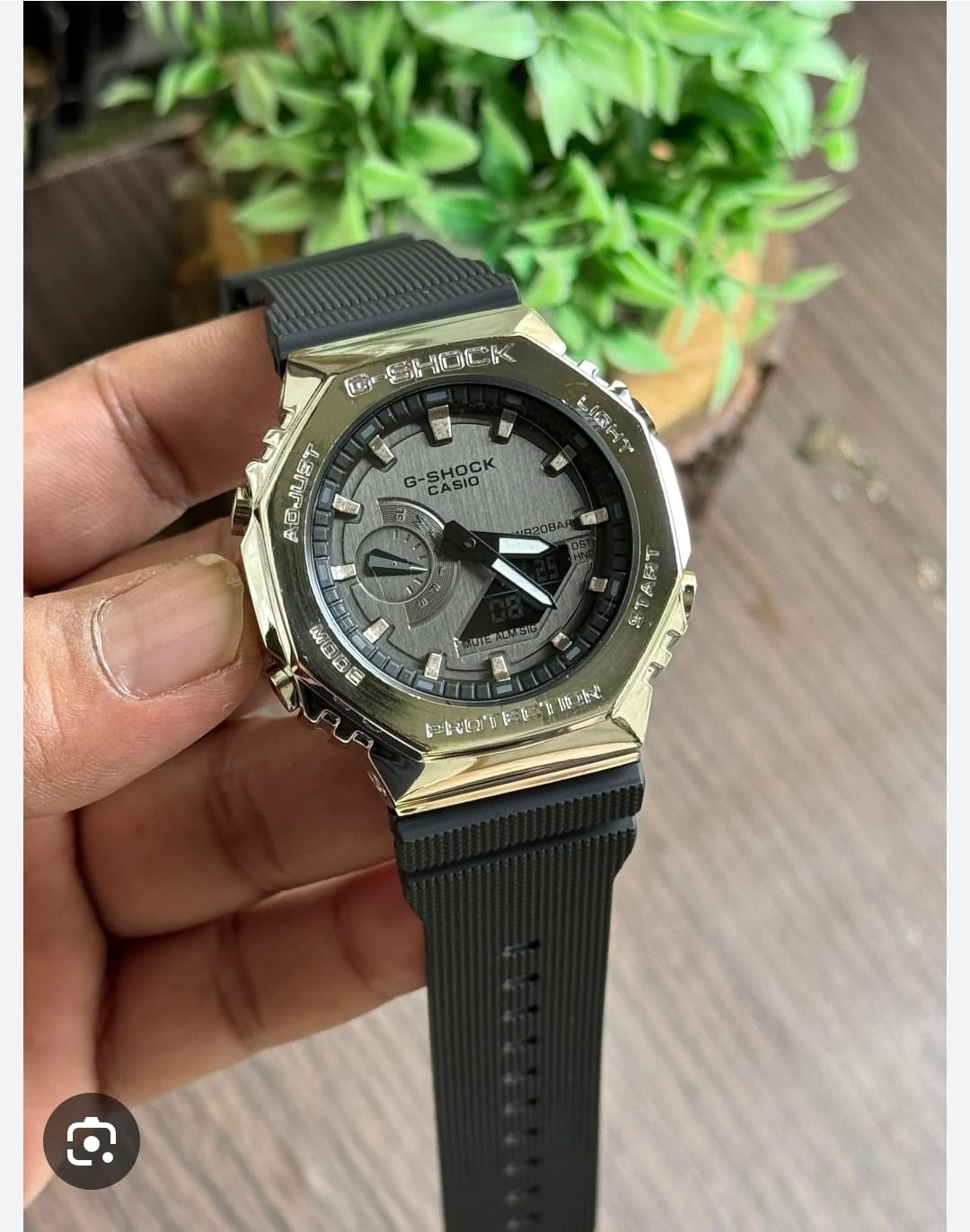 Light Blue Analog-Digital Dial, Silver Case & Black Strap