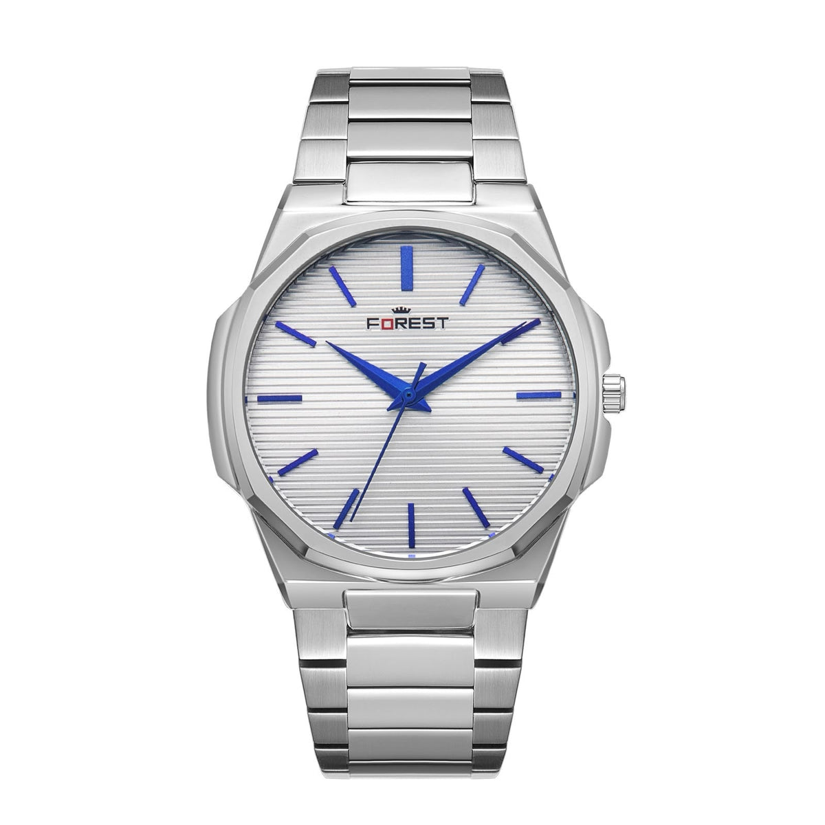 Luxury Silver & Gold Dial Watch for Men
