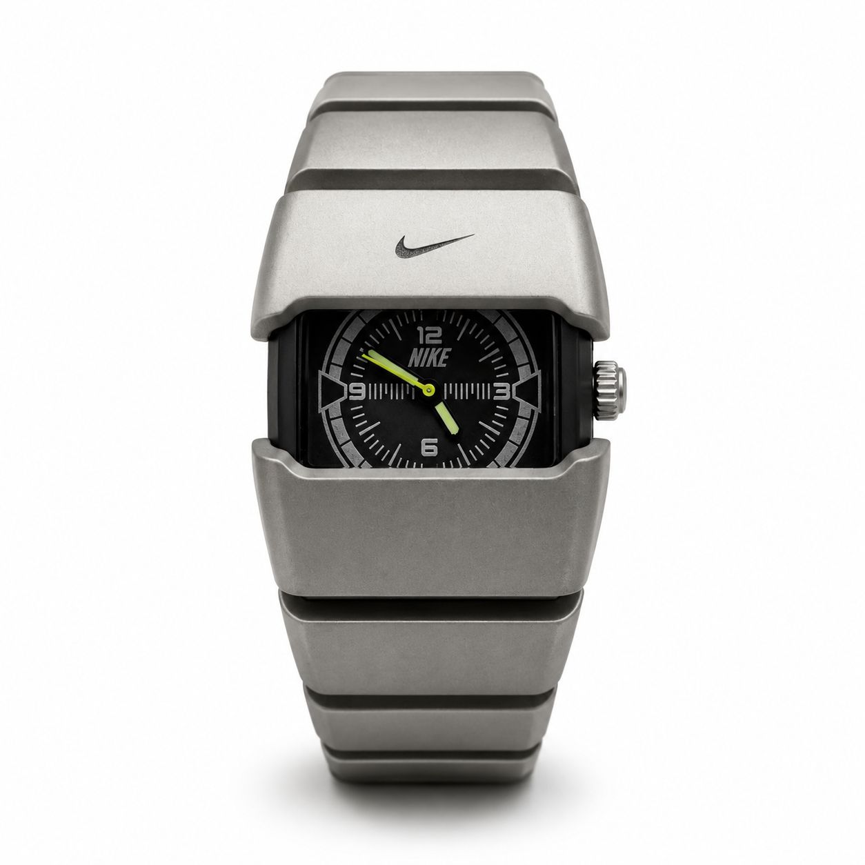 Men’s Rugged Silver Square Watch