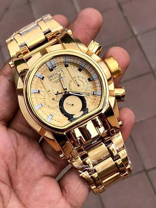 Luxury Champagne Dial Stainless Steel Bracelet