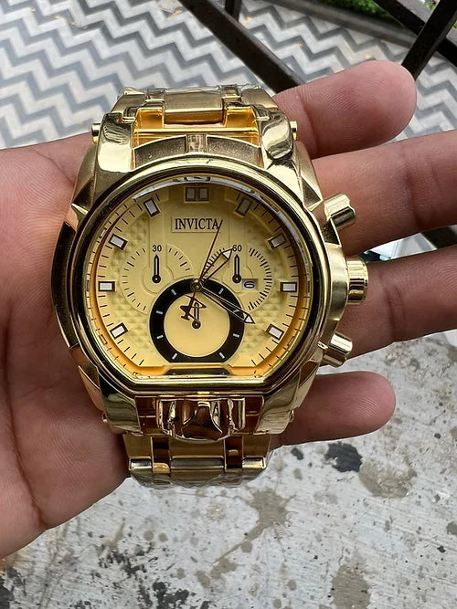 Luxury Champagne Dial Stainless Steel Bracelet
