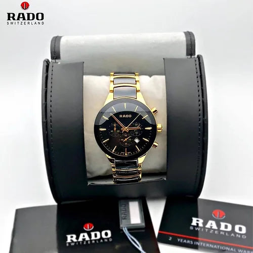 Luxury Black & Gold Chronograph Watch for Men
