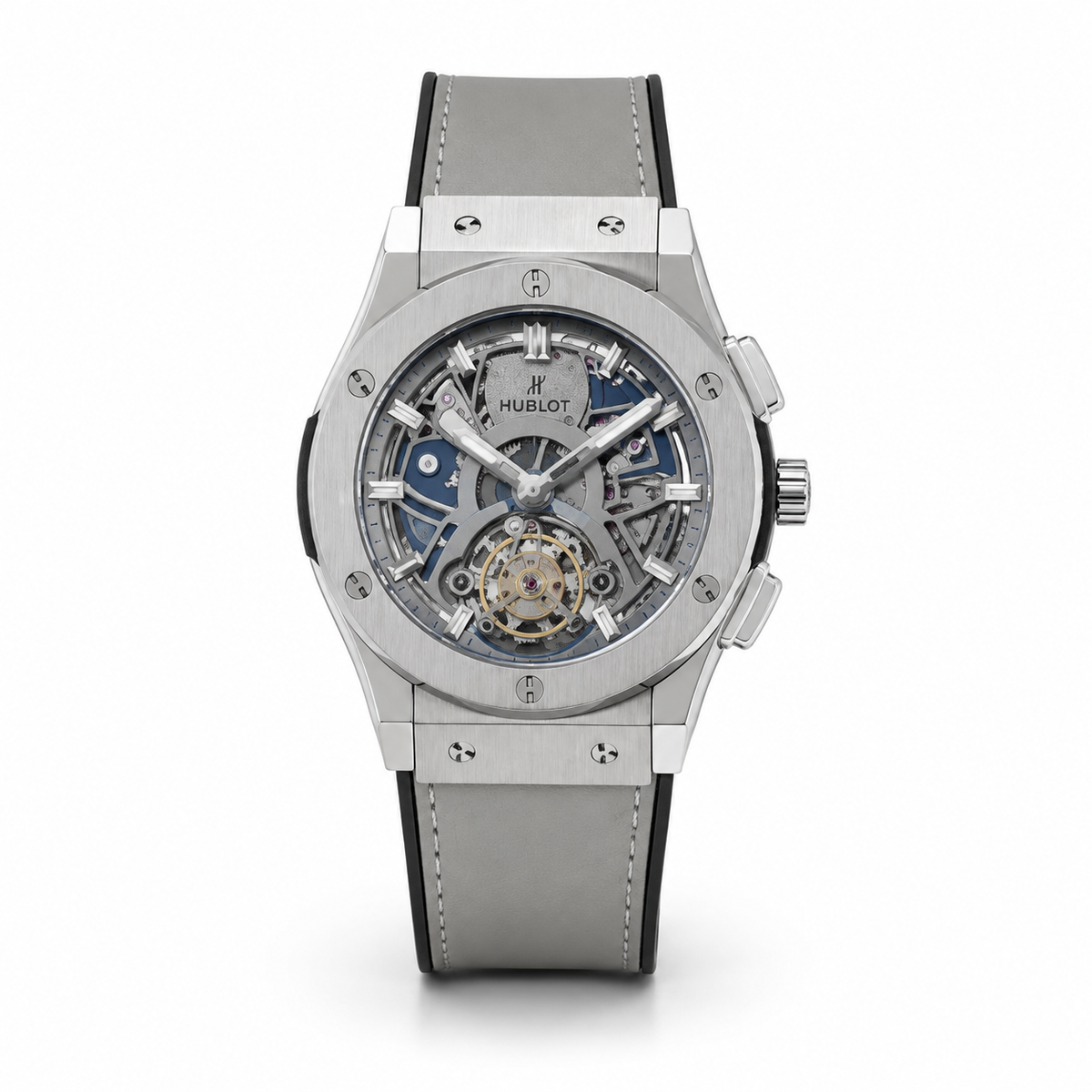 Luxury Silver Skeleton Men's Watch