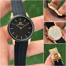 Men’s Black & Rose Gold Minimalist Watch with Silicone Strap