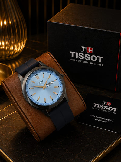 Luxury Light Blue Dial Black