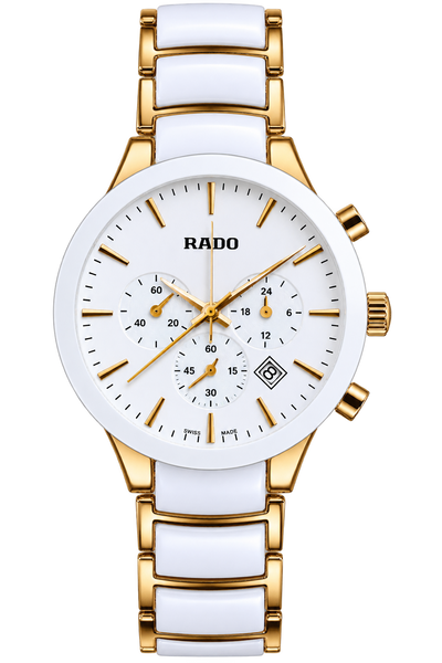 White & Gold Chronograph Watch for Men
