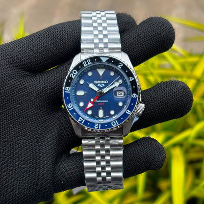Orange Dial GMT Style Watch for Men