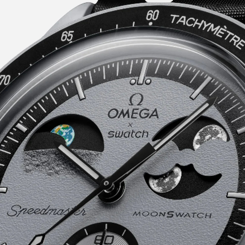 Luxury MoonSwatch Style Chronograph Watch