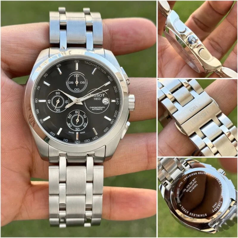 Luxury Silver Chronograph Men's Watch