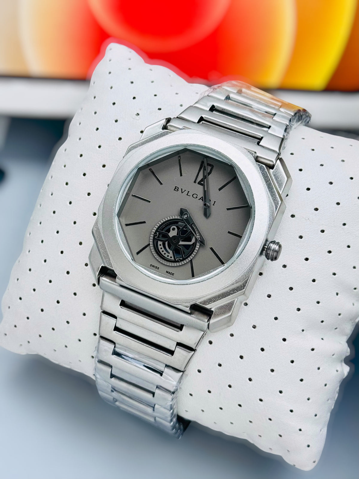 Luxury Silver Chronograph Style Men’s Watch