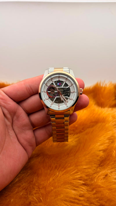 Men’s Gold & Silver Automatic Style Watch
