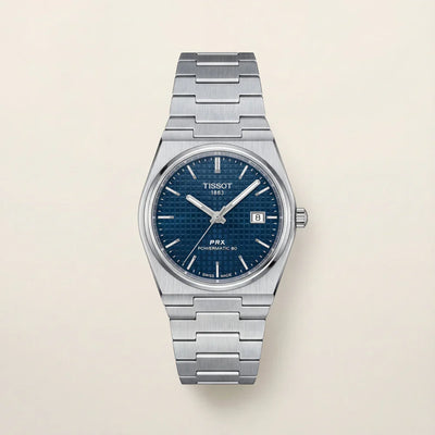 Blue Dial Stainless Steel Watch for Men