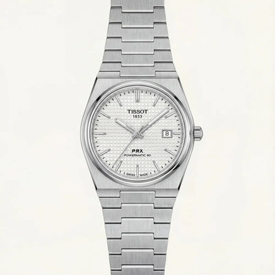 White Dial Stainless Steel Watch for Men