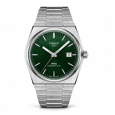 Green Dial Stainless Steel Watch for Men