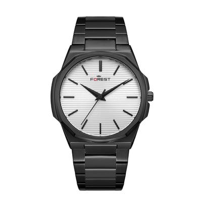 Luxury Silver & Gold Dial Watch for Men