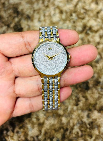 Men's Two-Tone Gold & Silver Luxury Watch