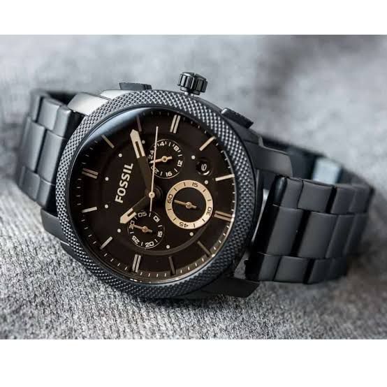 Fossil Men’s Black Chronograph-Style Watch