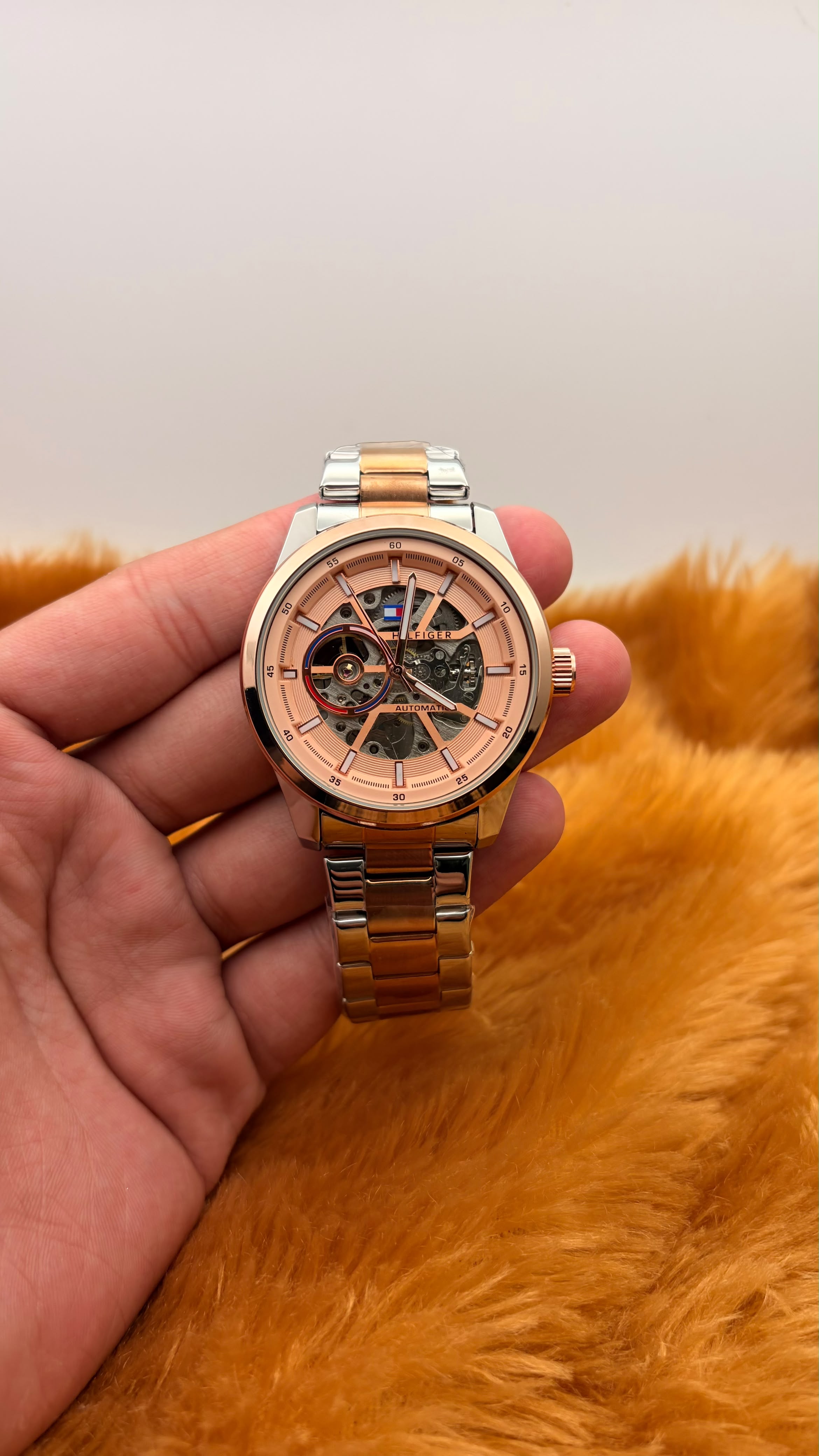 Men’s Gold & Silver Automatic Style Watch