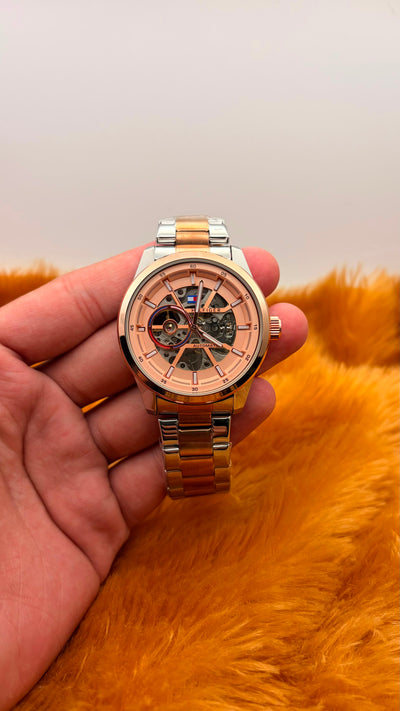 Men’s Gold & Silver Automatic Style Watch