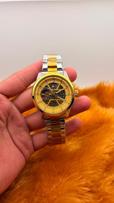 Men’s Gold & Silver Automatic Style Watch