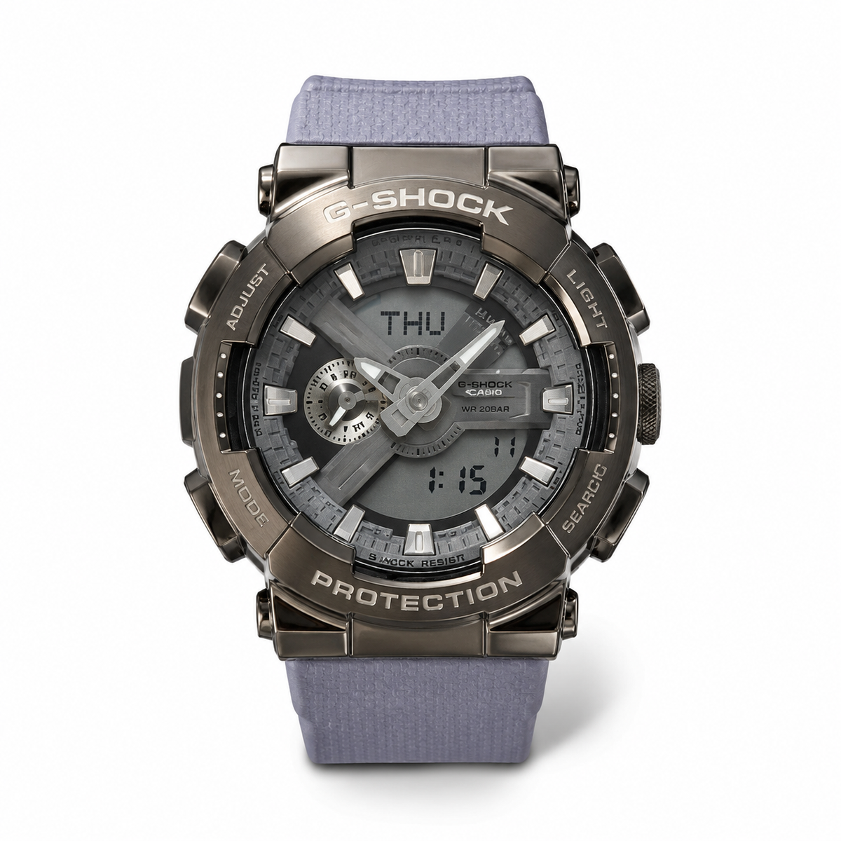 Silver Grey Analog Digital Sports Watch for Men