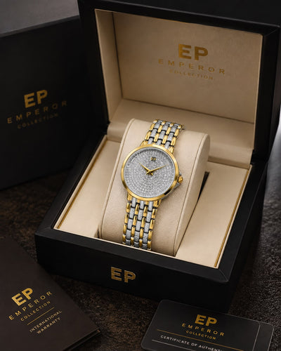 Men's Two-Tone Gold & Silver Luxury Watch