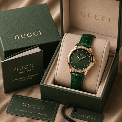 Luxury Green Dial Rose Gold Watch for Women