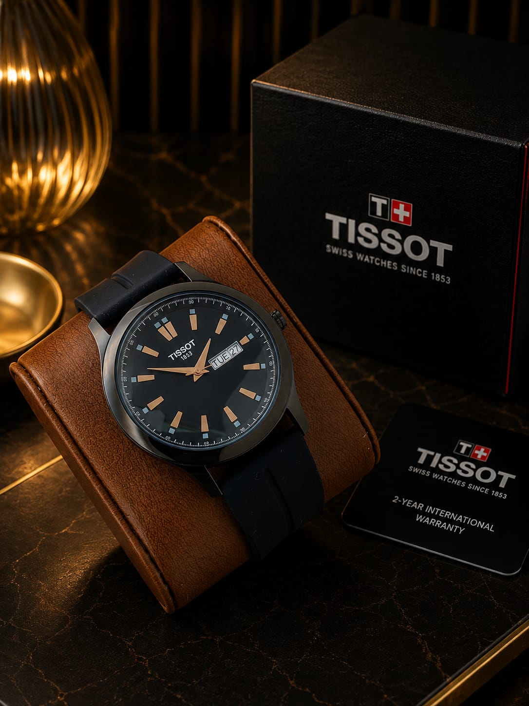 Luxury Light Blue Dial Black